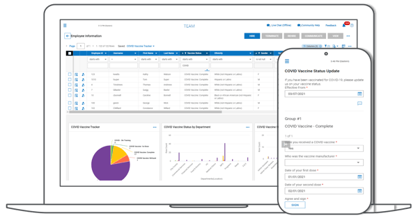 Covid Vaccine Tracking Dashboard with mobile ESS