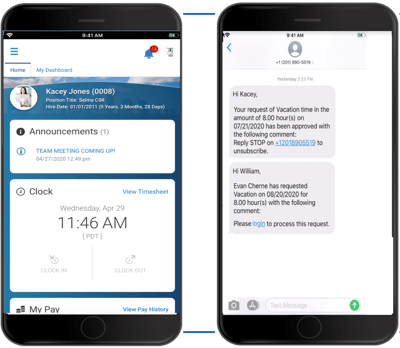 Employee Communication and Alerts Mobile UI