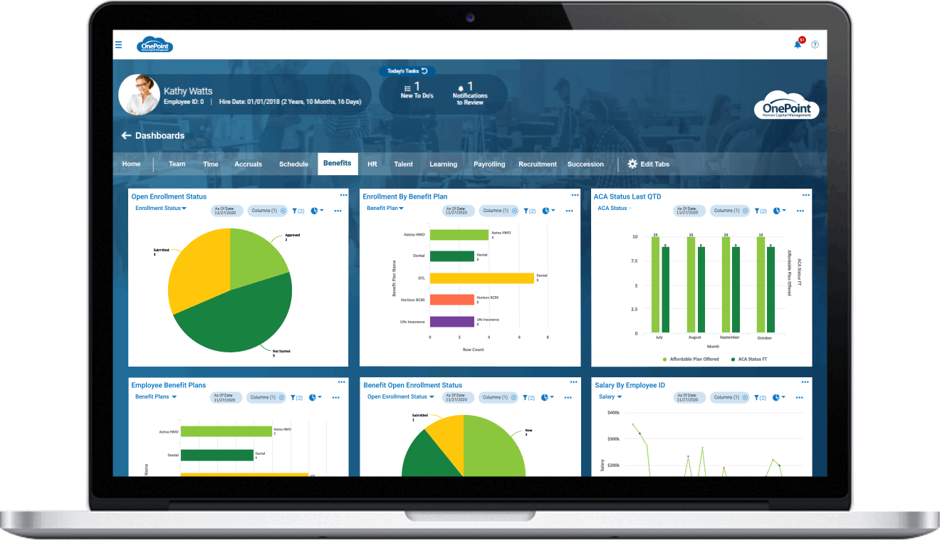 OnePoint Benefits Administration Dashboard