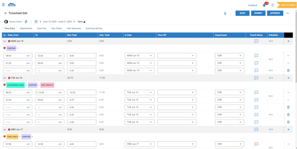 OnePoint new time sheet experience